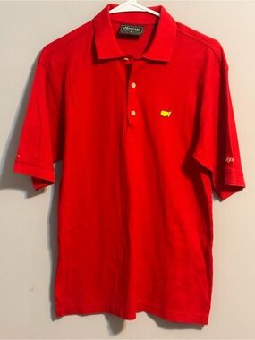 Masters Collection Augusta National Red Golf Polo Shirt Men’s Small Cotton